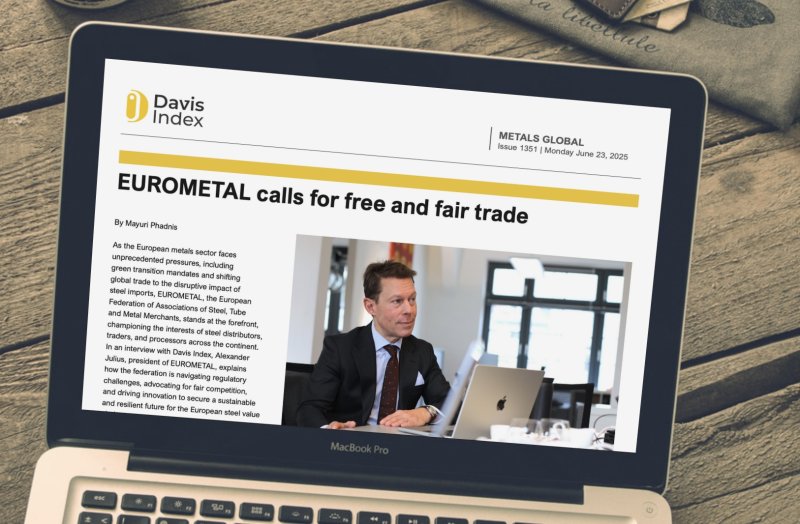 EUROMETAL highlights the challenges of the steel industry in an interview with Davis Index