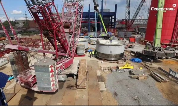 The world's largest dry grinding ball mills are installed at the Cherepovets Metallurgical Plant