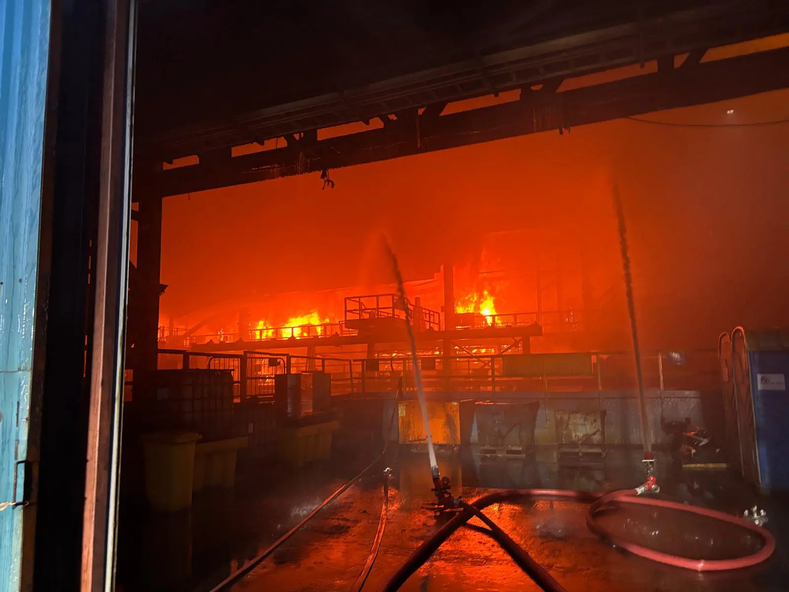 There was a fire on the processing line at the Tata Steel plant in Port Talbot.