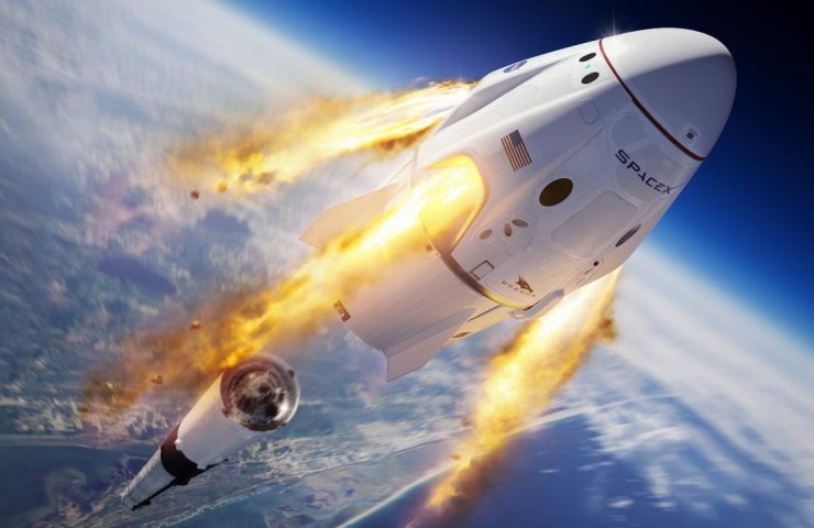 ЮЖМАШ поздравил компанию SpaceX с успешным запуском космического корабля Crew Dragon