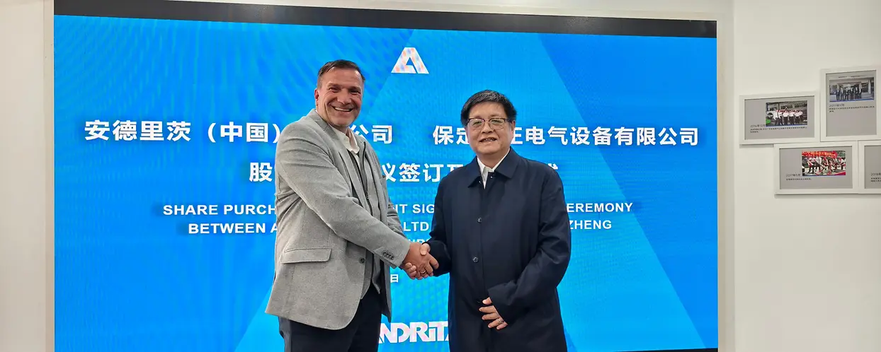 Andritz купує 51% китайської компанії Sanzheng